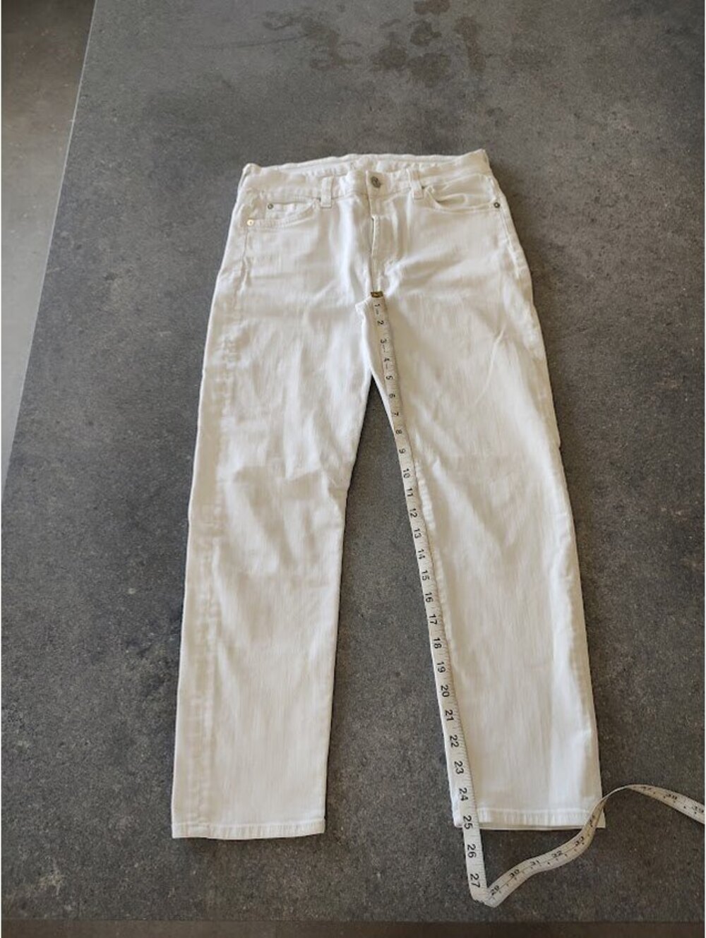 7 For All Mankind White Denim Jeans Size 29